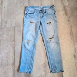 Dollhouse Blue Denim Jeans Women’s Adult Size 9 Distressed Slim Skinny